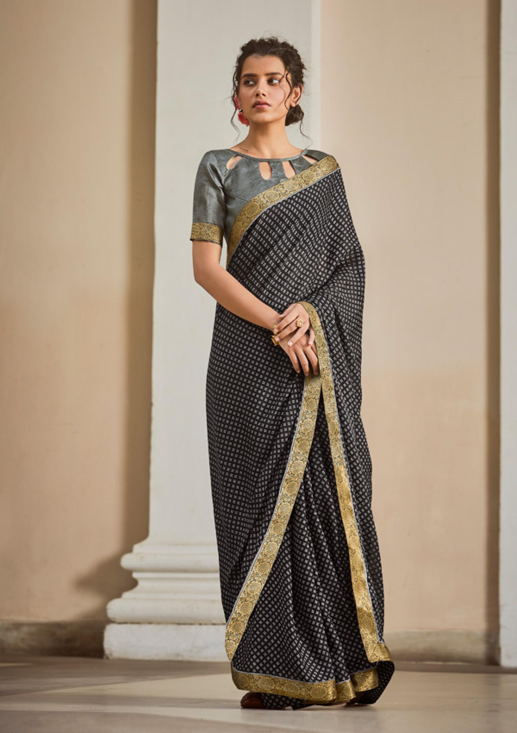 Shangrila Veronica Georgette Fancy Ethnic Wear Saree Catalog
