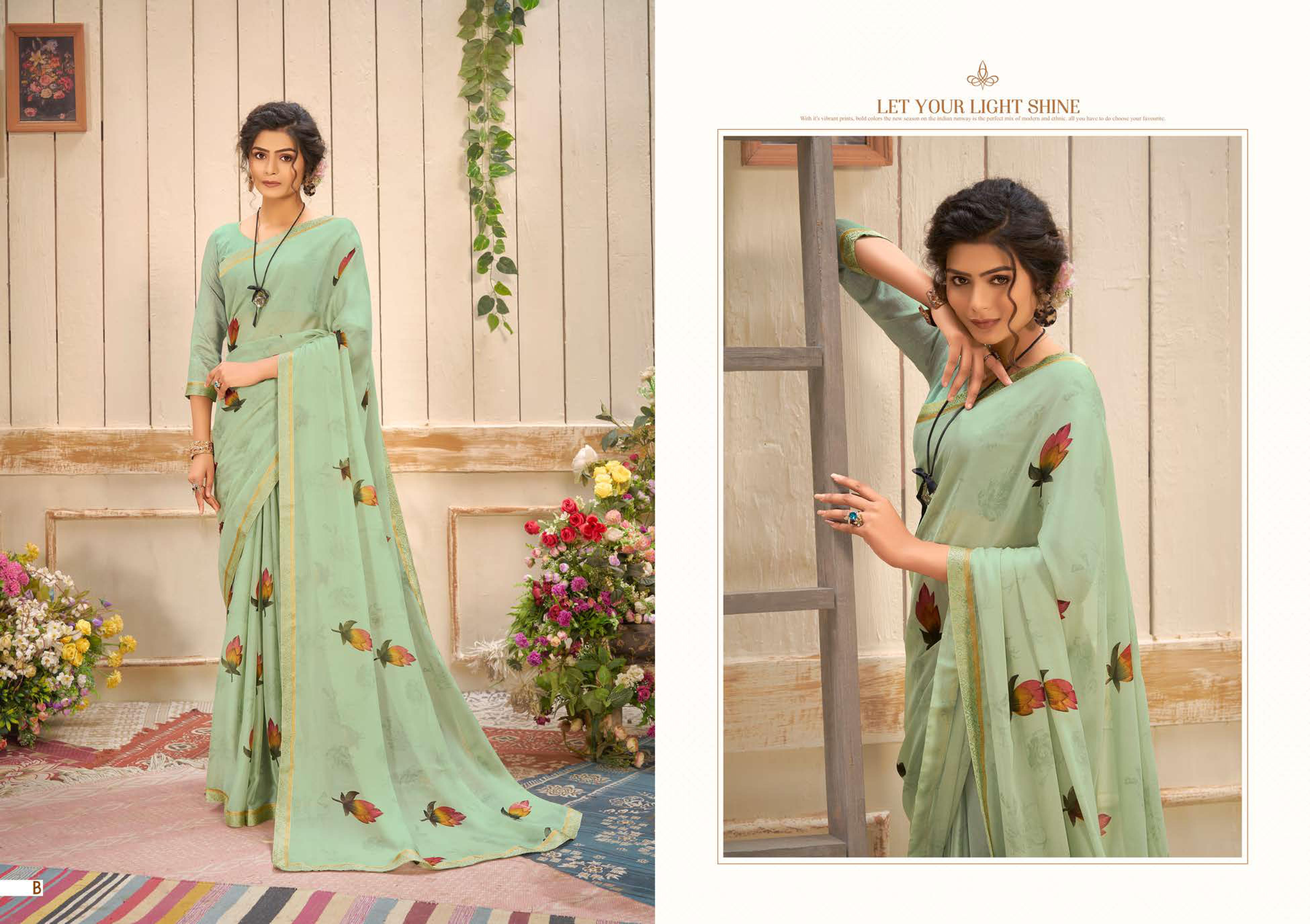 Shravya Niharika Designer Printed Casual Wear Saree Catalog