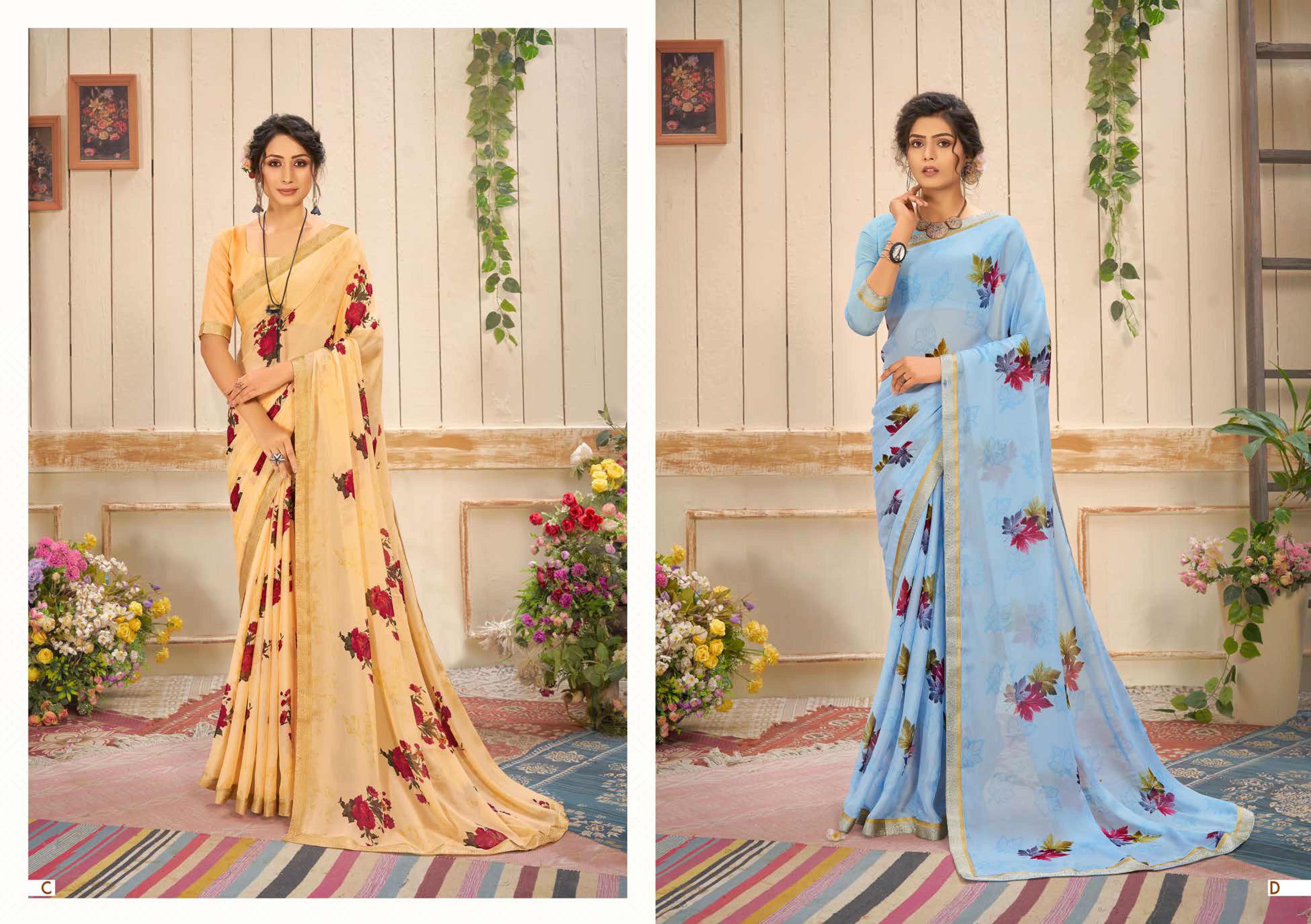 Shravya Niharika Designer Printed Casual Wear Saree Catalog