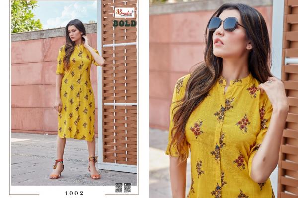 Smylee Bold Rayon Fancy Handwork Kurti Catalog