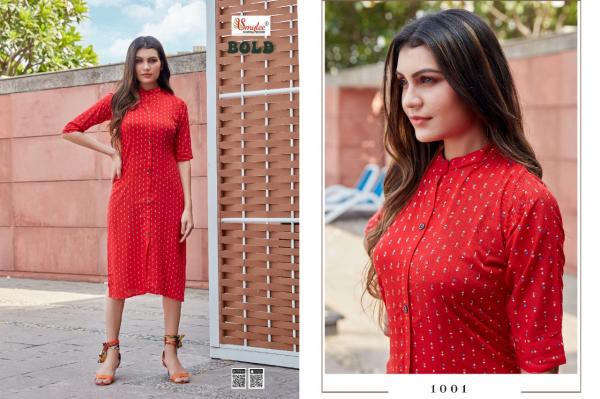 Smylee Bold Rayon Fancy Handwork Kurti Catalog