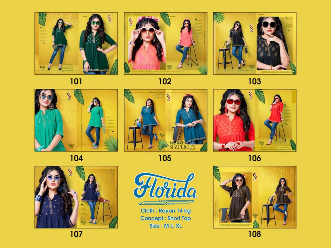 Ss Kurtis Florida Casual Wear Wester Leadies Top  Catalog