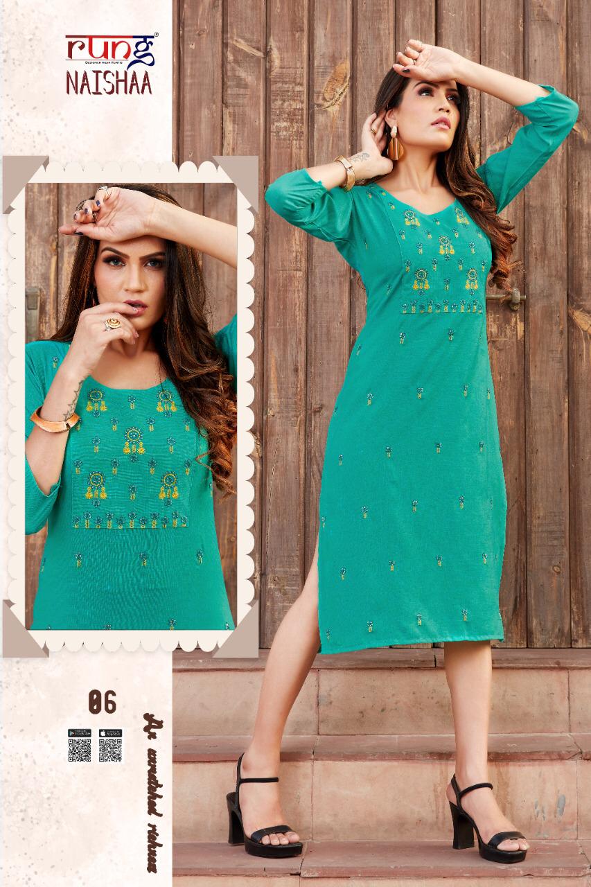 Symlee Naishaa Heavy Two Tone Designer Kurti   Catalog