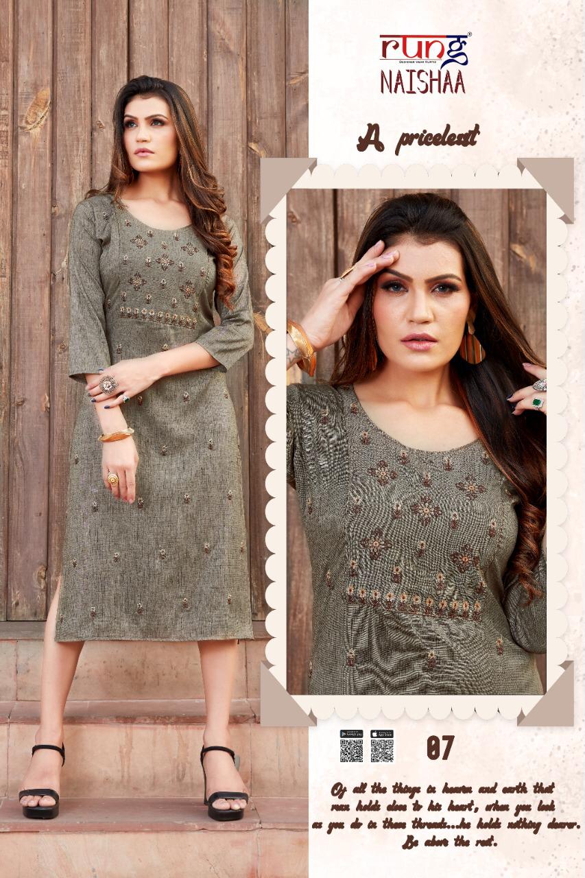 Symlee Naishaa Heavy Two Tone Designer Kurti   Catalog