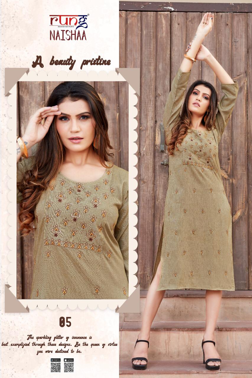 Symlee Naishaa Heavy Two Tone Designer Kurti   Catalog