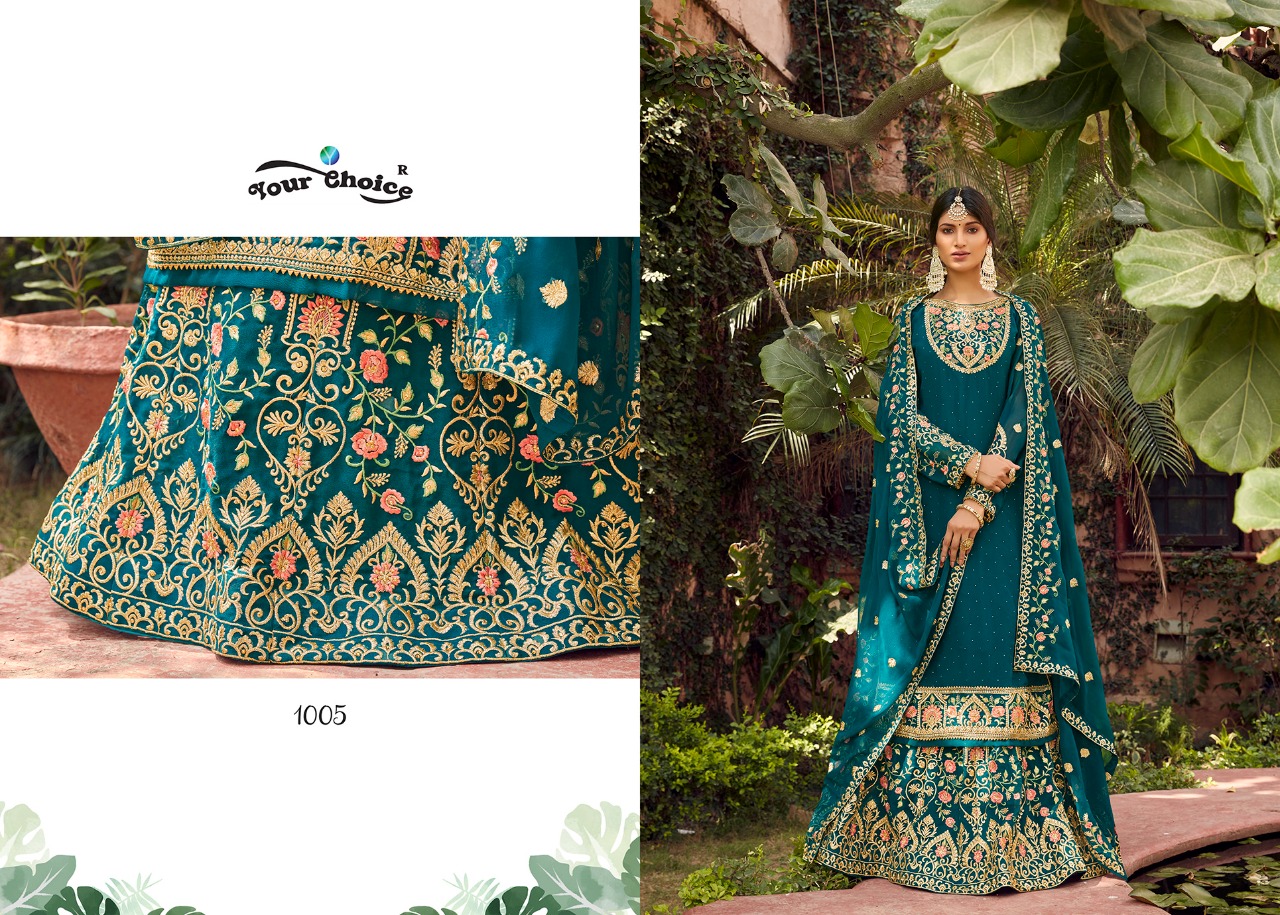 Yc Myntra Georgette Ethnic Wear Salwar Suits Catalog