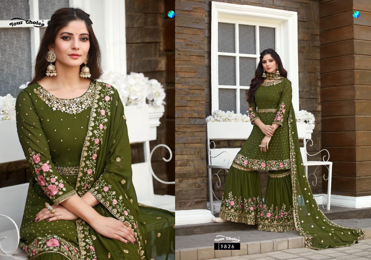 Your Choice Zaraa Vol  5 Heavy Wear Georgette Embroidery Salwar Kameez  Catalog