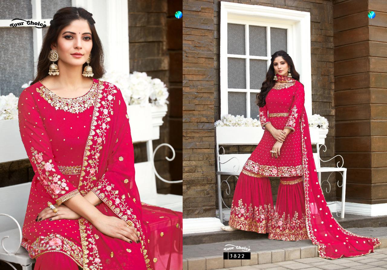 Your Choice Zaraa Vol  5 Heavy Wear Georgette Embroidery Salwar Kameez  Catalog