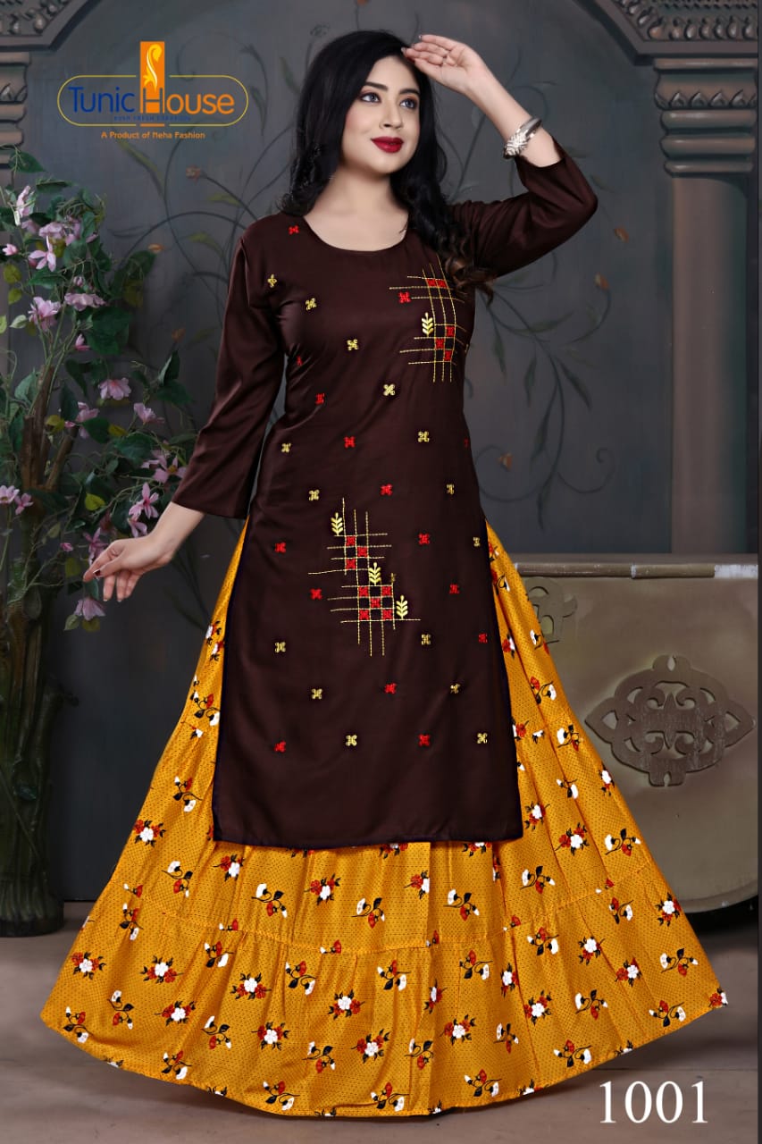 Tunic House Nexa-4 Designer Top With Skirt Catalog