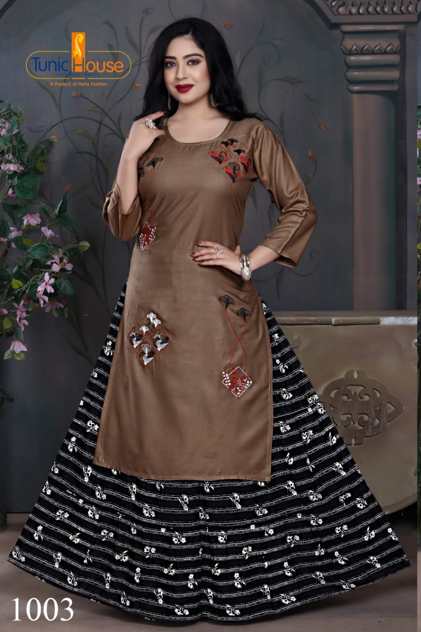 Tunic House Nexa-4 Designer Top With Skirt Catalog