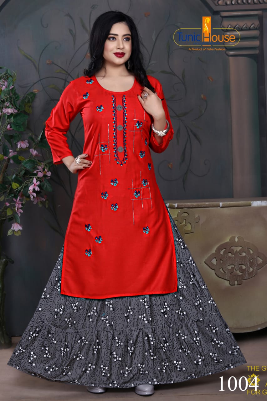 Tunic House Nexa-4 Designer Top With Skirt Catalog