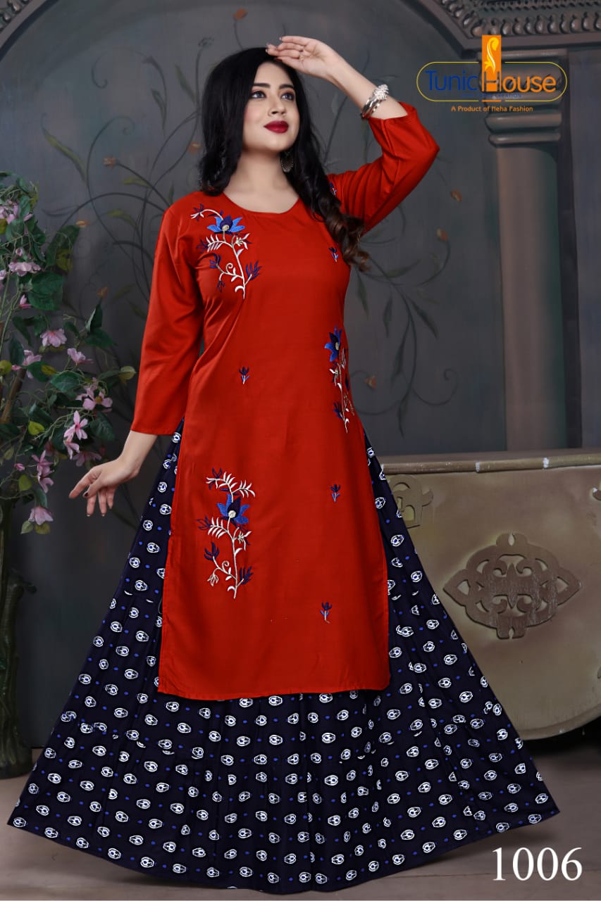 Tunic House Nexa-4 Designer Top With Skirt Catalog