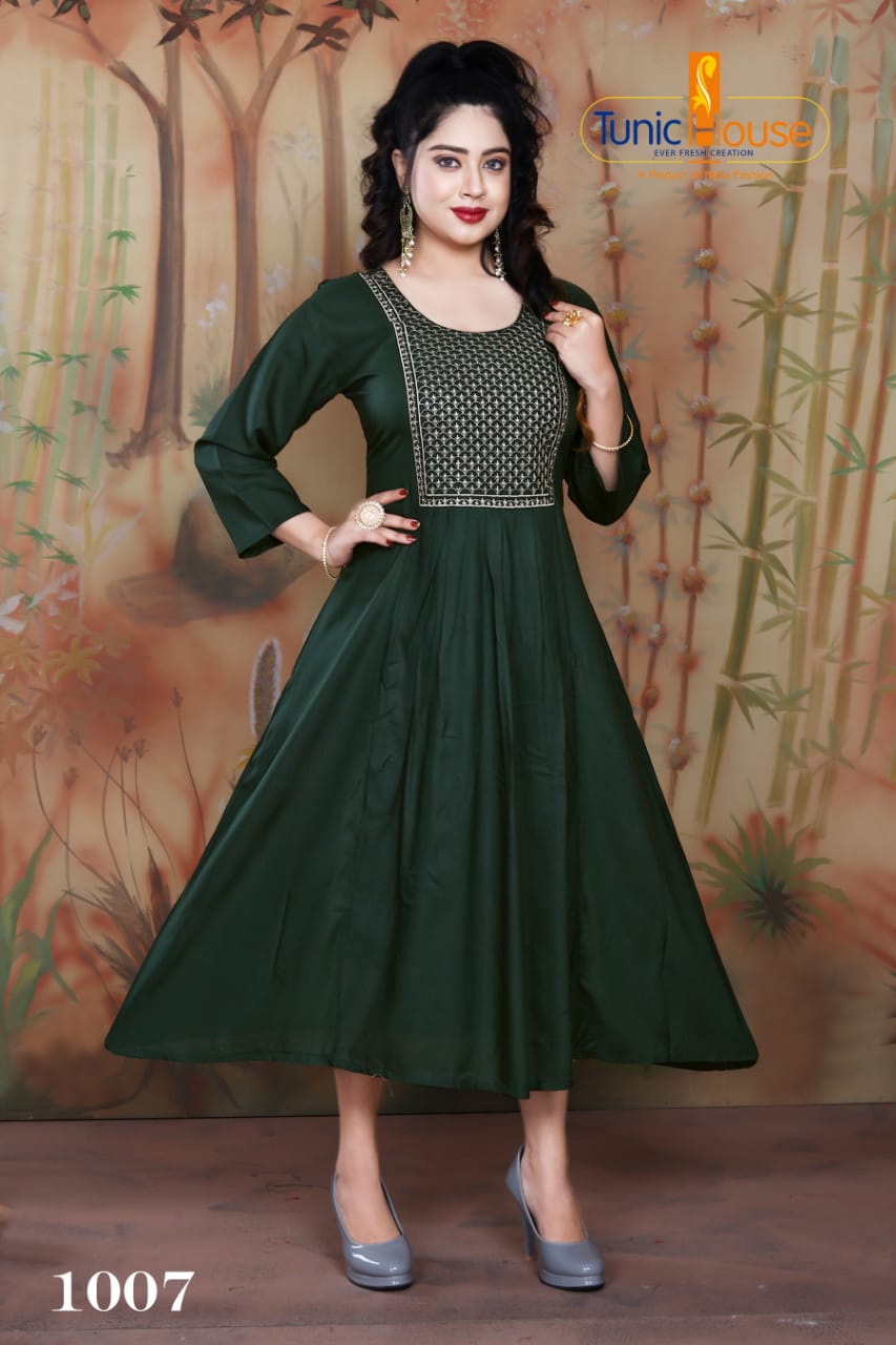 Tunic House Nek-nx Designer Rayon Fancy Kurti Catalog