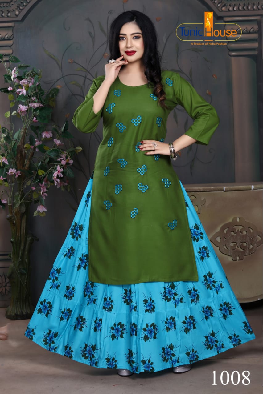 Tunic House Nexa-4 Designer Top With Skirt Catalog