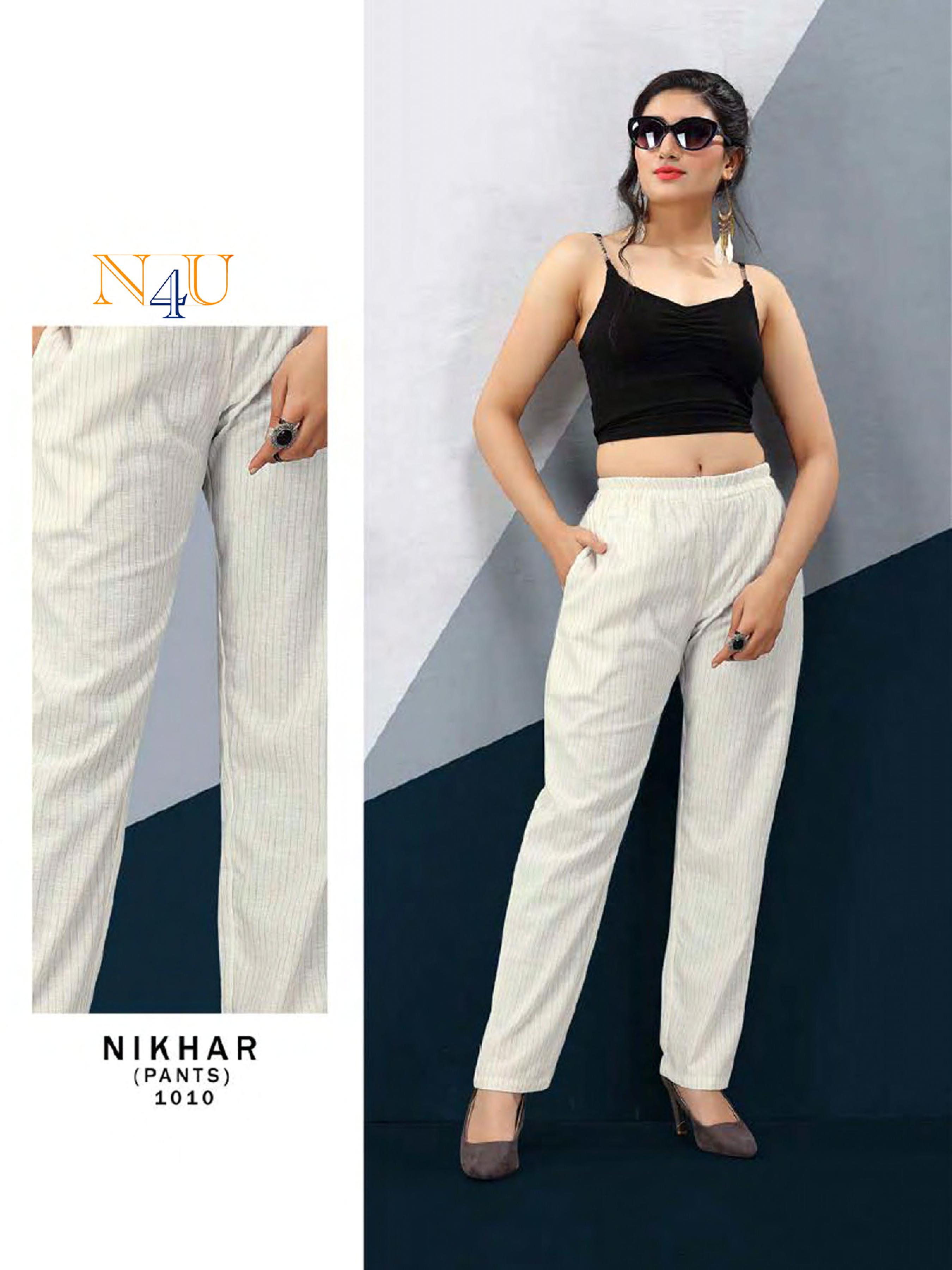 Tunic House Nikhar-nx Lilen Cotton Pant Bottom Wear Collection