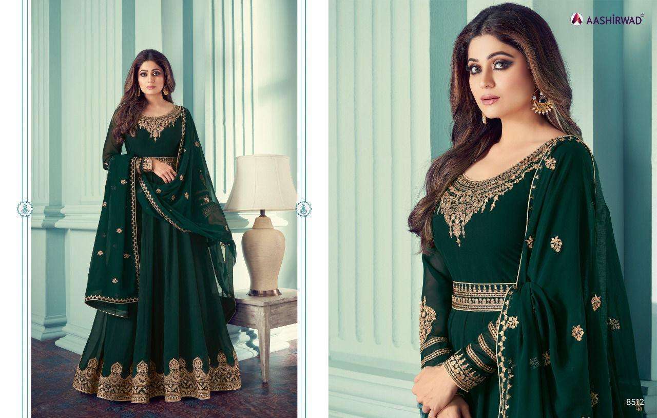 Aashirwad  Aditi Georgette With Embroidery Work Salwar Kameez Catalog
