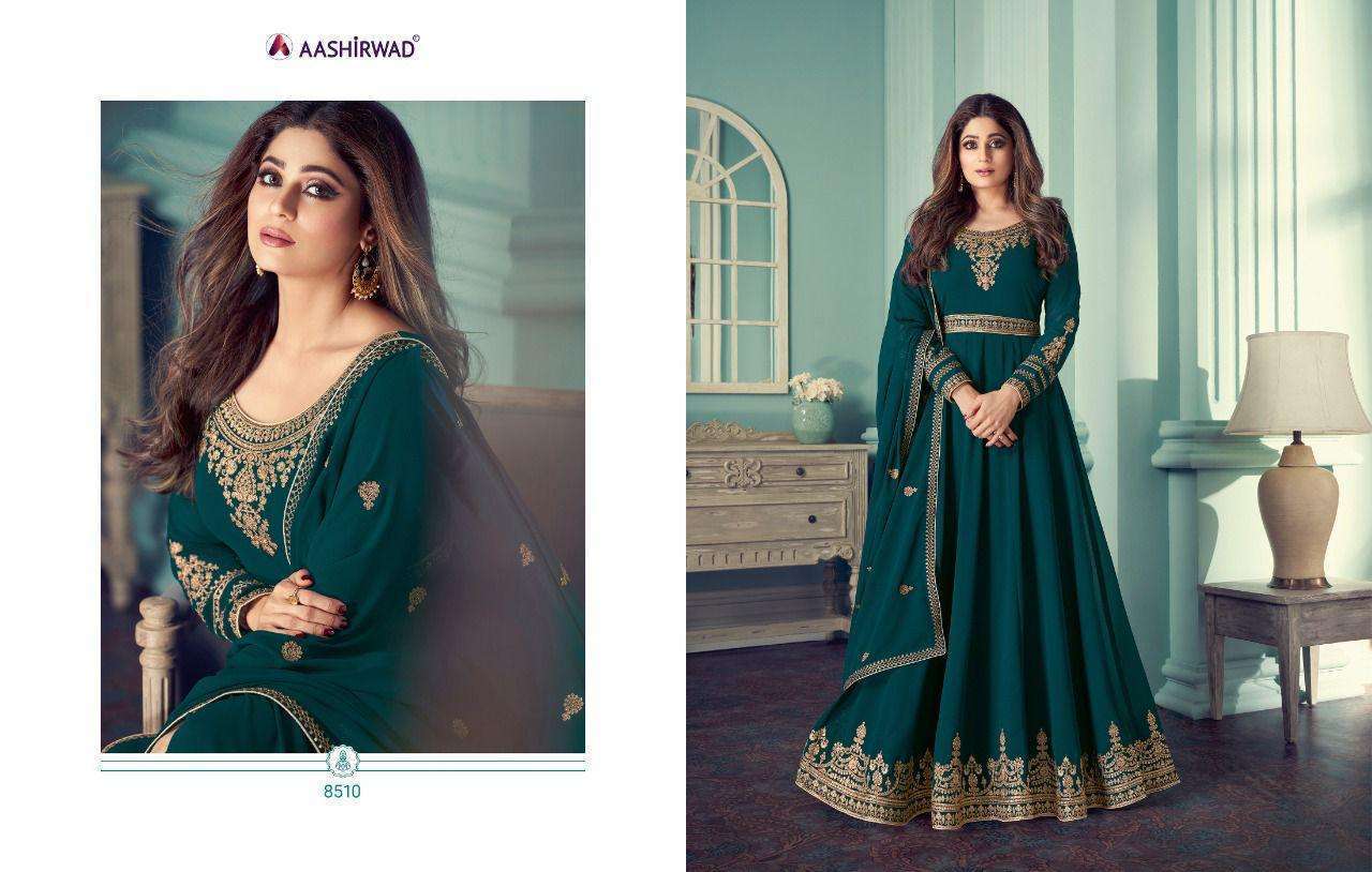 Aashirwad  Aditi Georgette With Embroidery Work Salwar Kameez Catalog