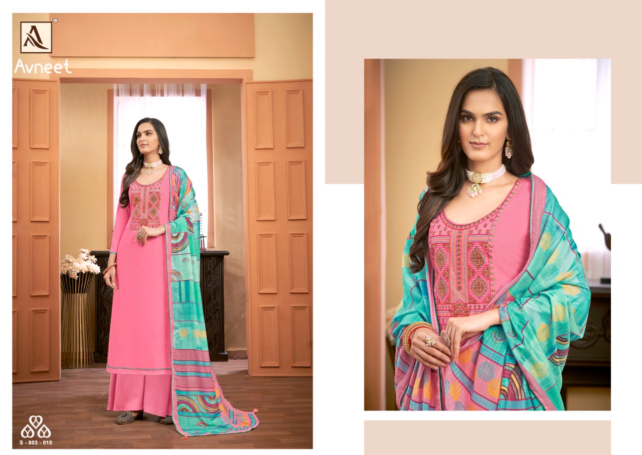 Alok Avneet Designer Embroidery Salwar Suits Catalog