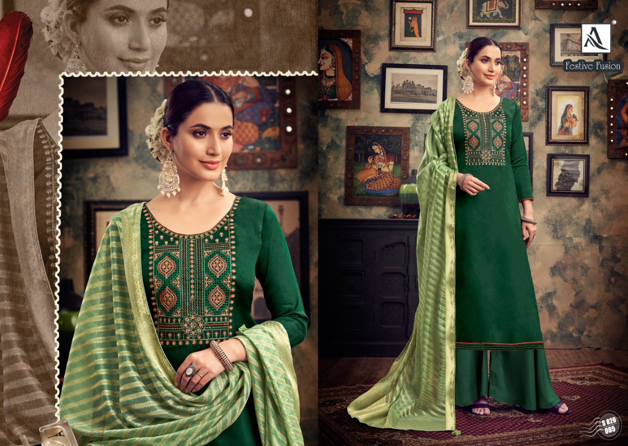Alok Festive Fusion Vol 2 Pure Jam Designer Dress Material Catalog