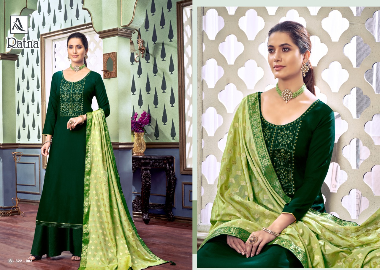 Alok Ratna  Embroidery Diamond Salwar Suit Catalog