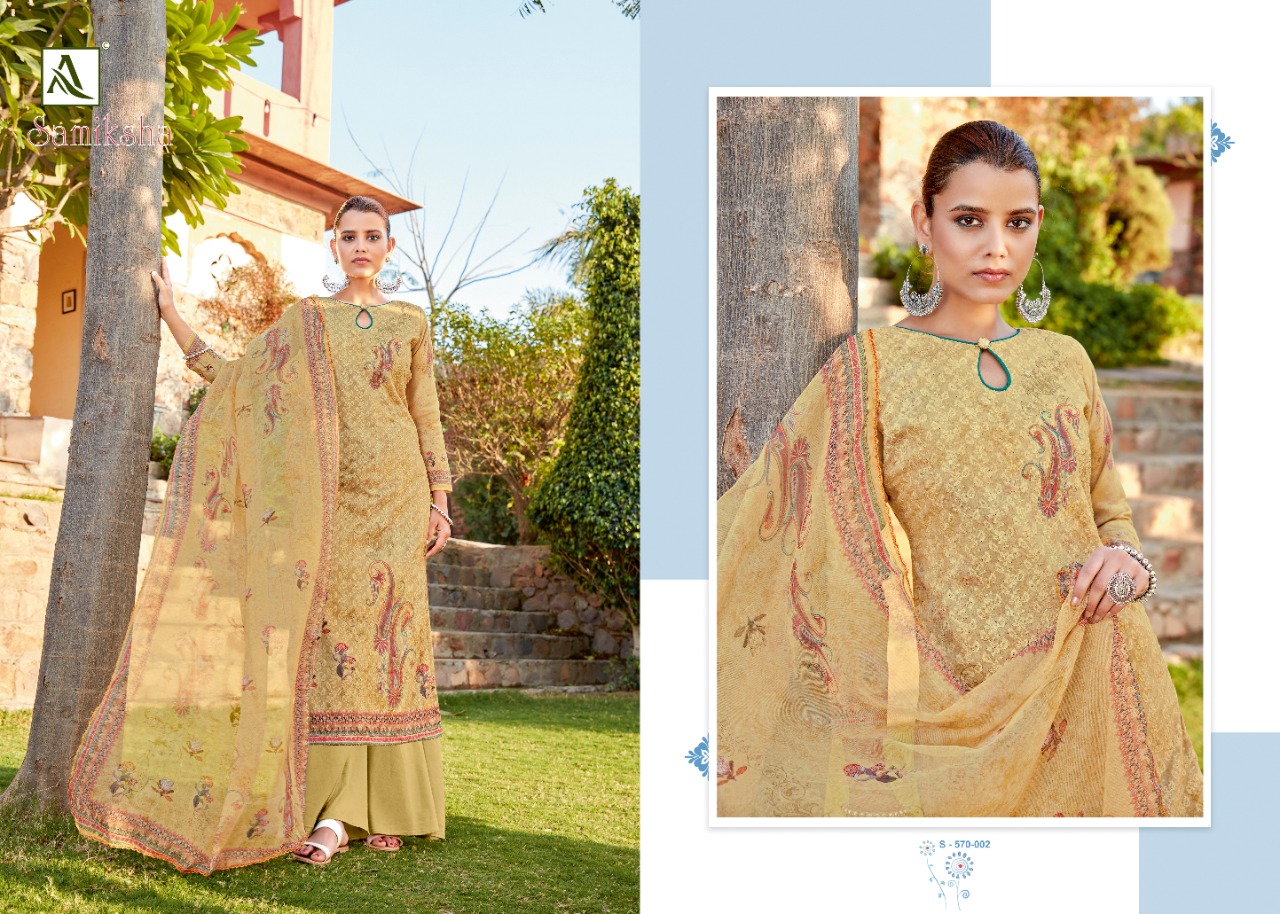Alok Samiksha Designer Cotton Embroidery  Designer Dress Material Catalog