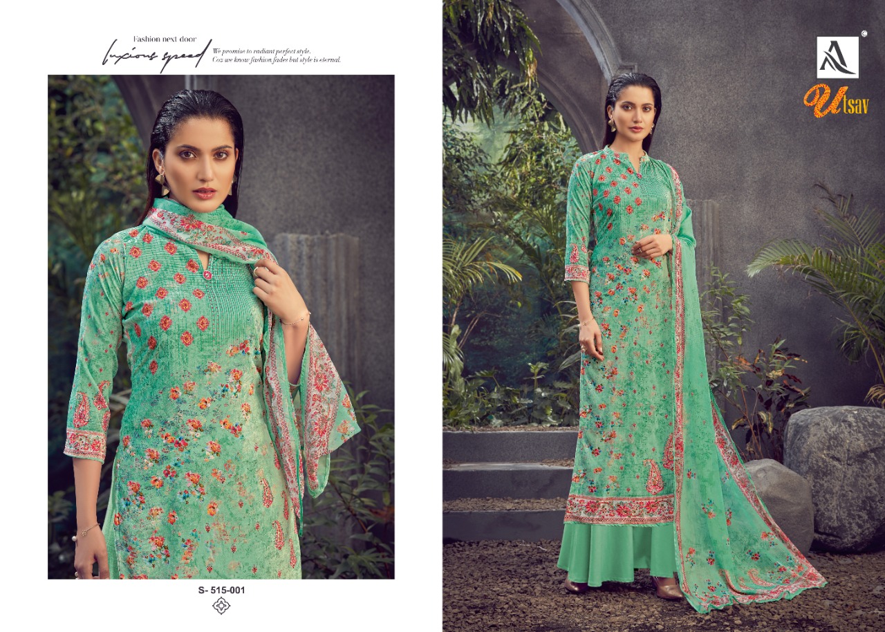 Alok Utsav Vol  2 Designer Velvet Festive Wear Dress Material Catalog
