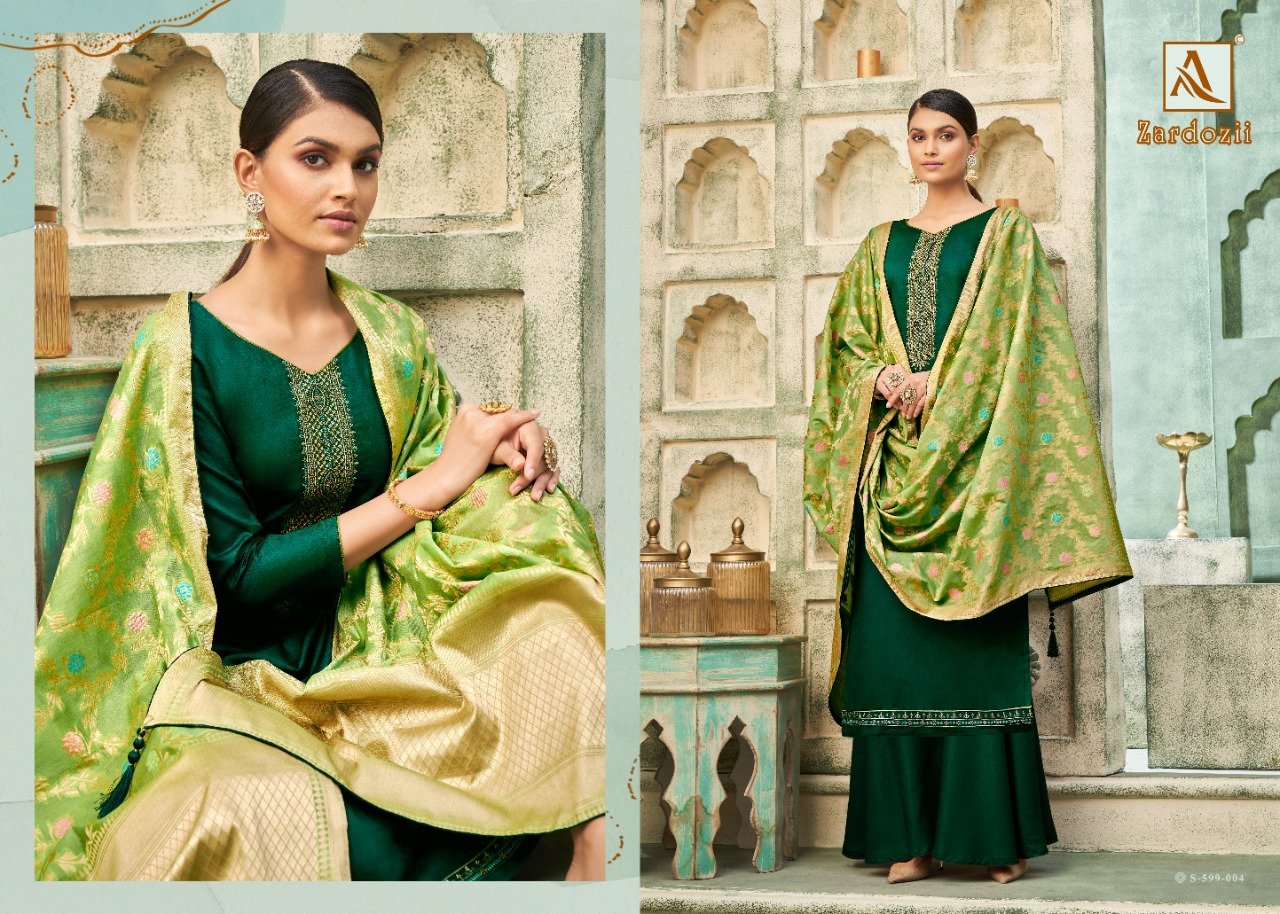 Alok Zardozii Jam Cotton Designer Dress Material Catalog