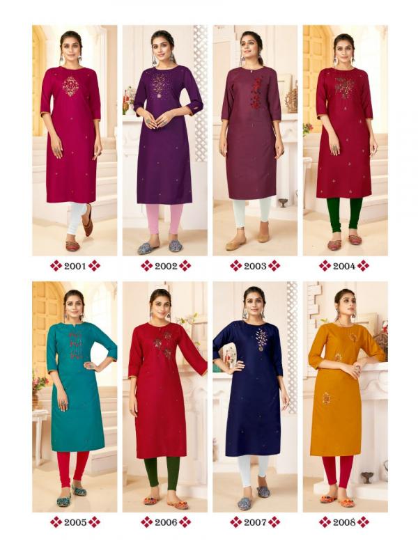 Art Riddh's Shri-lekha Designer Cotton Handwork Kurti Catalog
