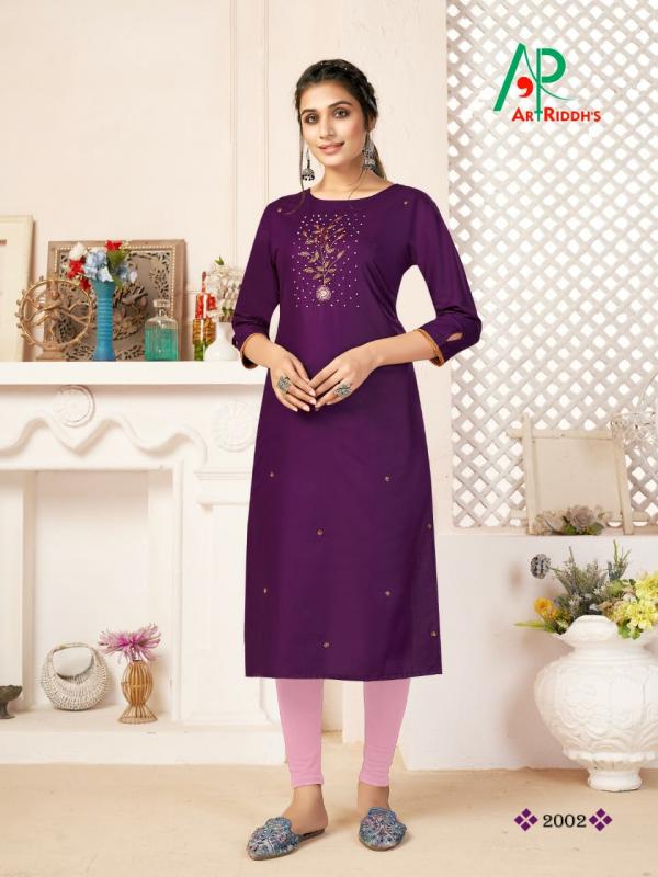 Art Riddh's Shri-lekha Designer Cotton Handwork Kurti Catalog