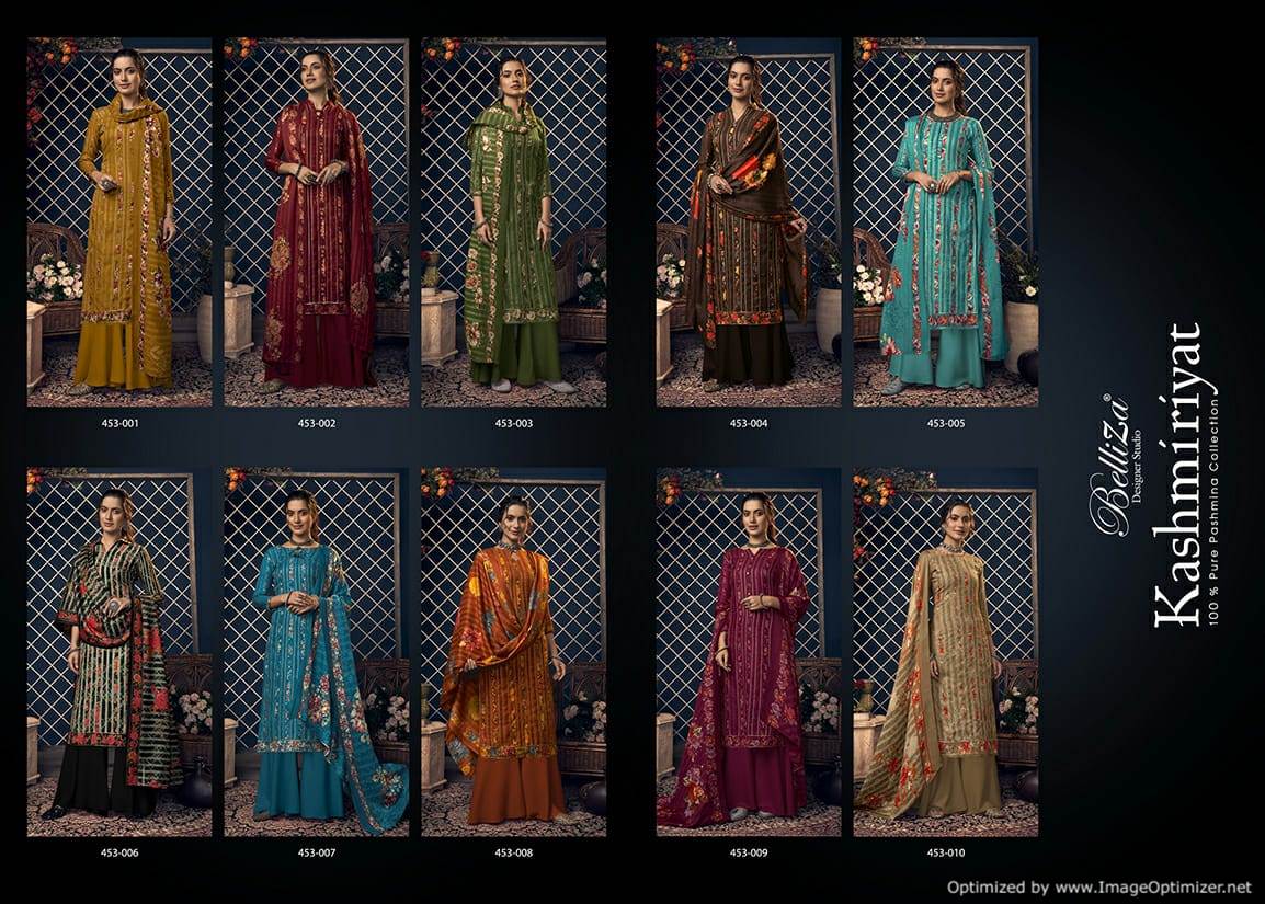 Belliza Kashmiriyat  Pure Pashmina Digital Print Dress Material Catalog