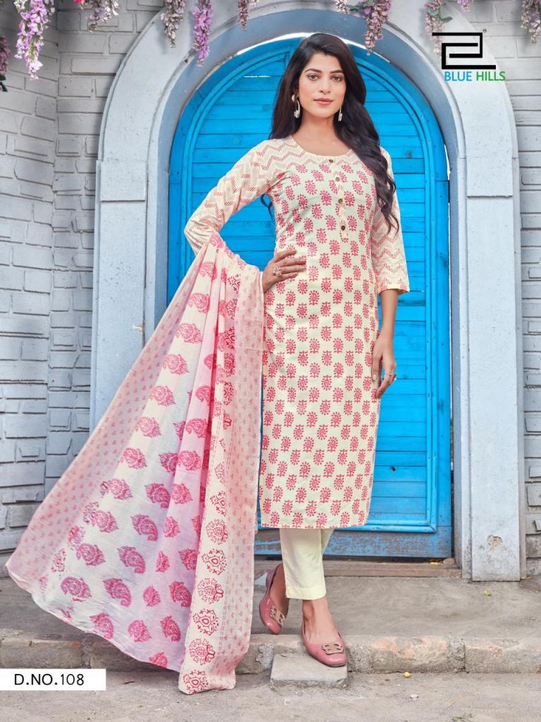 Blue Hills Cotton Candy Vol 1 Cotton Designer Top Bottom With Dupatta Catalog