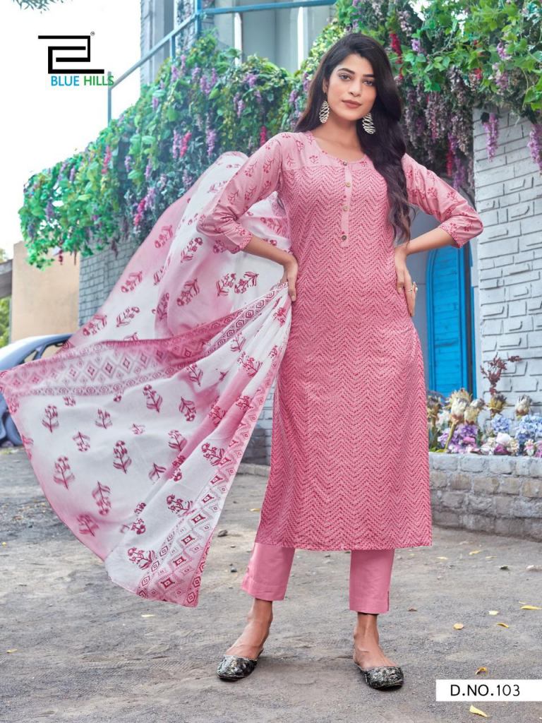 Blue Hills Cotton Candy Vol 1 Cotton Designer Top Bottom With Dupatta Catalog