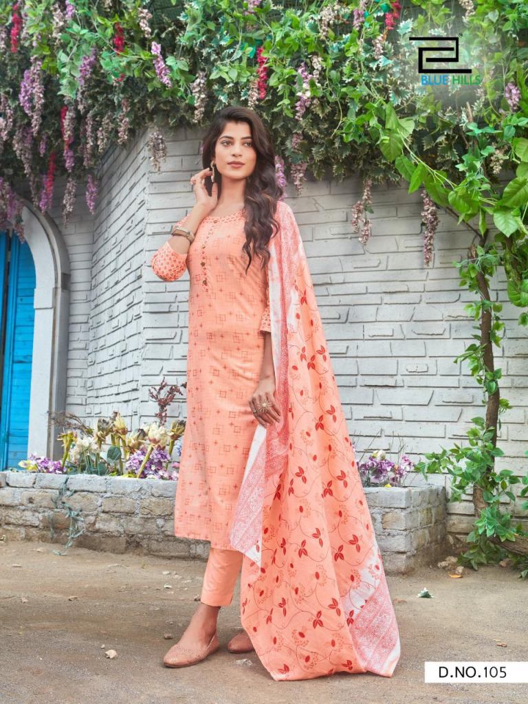Blue Hills Cotton Candy Vol 1 Cotton Designer Top Bottom With Dupatta Catalog