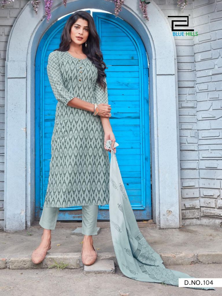 Blue Hills Cotton Candy Vol 1 Cotton Designer Top Bottom With Dupatta Catalog