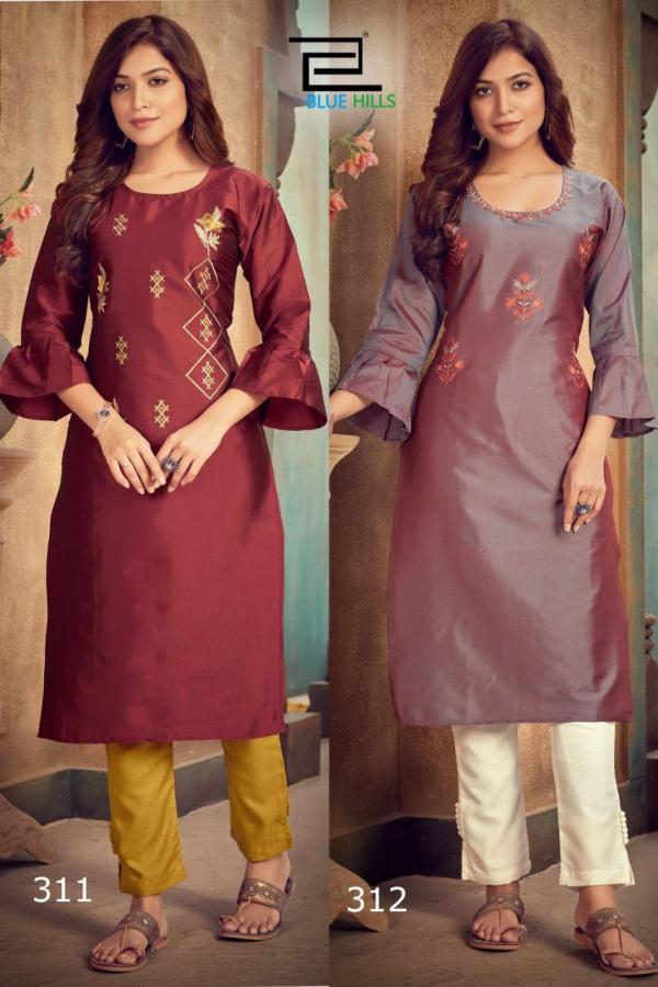 Blue Hills Instagram Vol 3 Cotton Fancy Embroidery Kurti Catalog