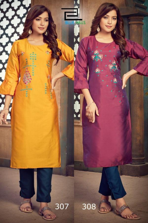 Blue Hills Instagram Vol 3 Cotton Fancy Embroidery Kurti Catalog