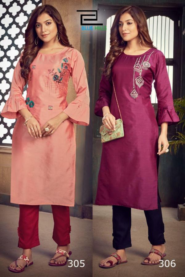 Blue Hills Instagram Vol 3 Cotton Fancy Embroidery Kurti Catalog