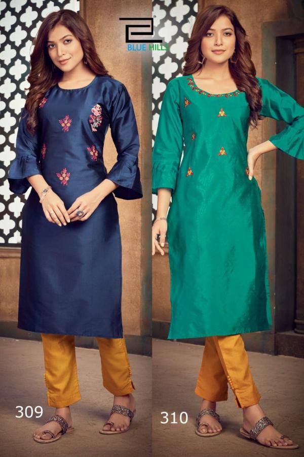 Blue Hills Instagram Vol 3 Cotton Fancy Embroidery Kurti Catalog