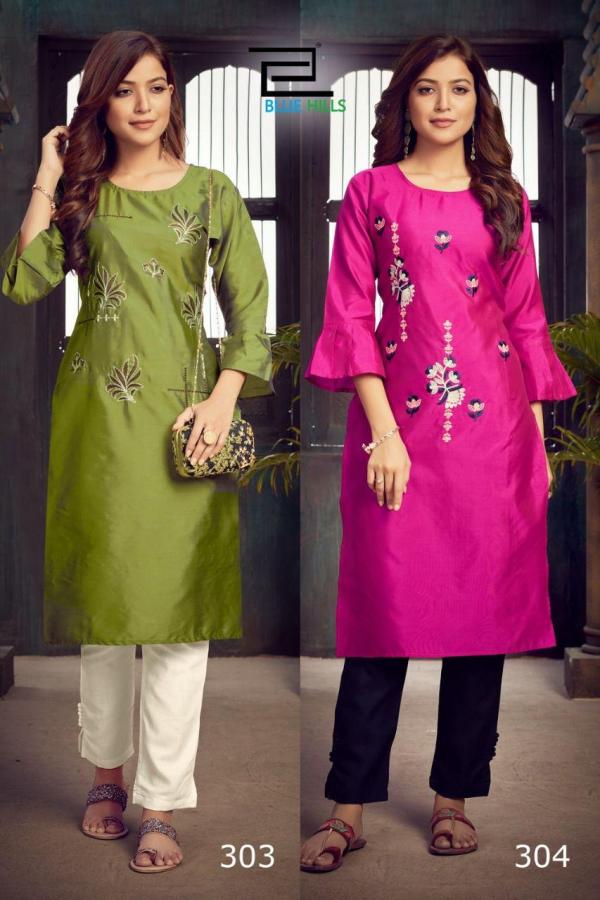 Blue Hills Instagram Vol 3 Cotton Fancy Embroidery Kurti Catalog