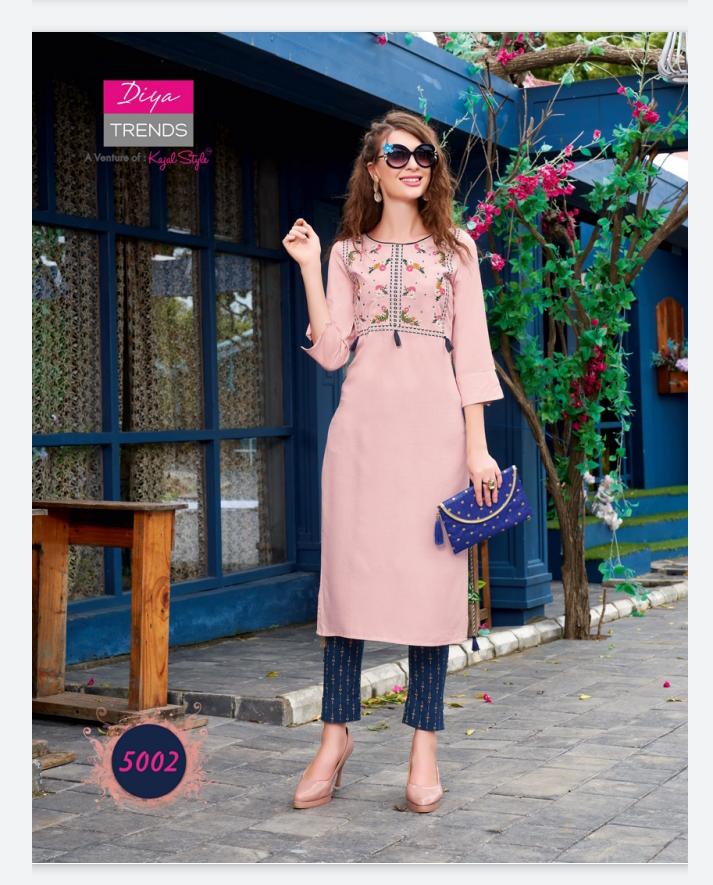 Diya Trends Fashionista Vol 1 Ethnic Wear Kurti With Bottom Catalog
