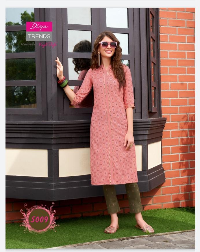 Diya Trends Fashionista Vol 1 Ethnic Wear Kurti With Bottom Catalog
