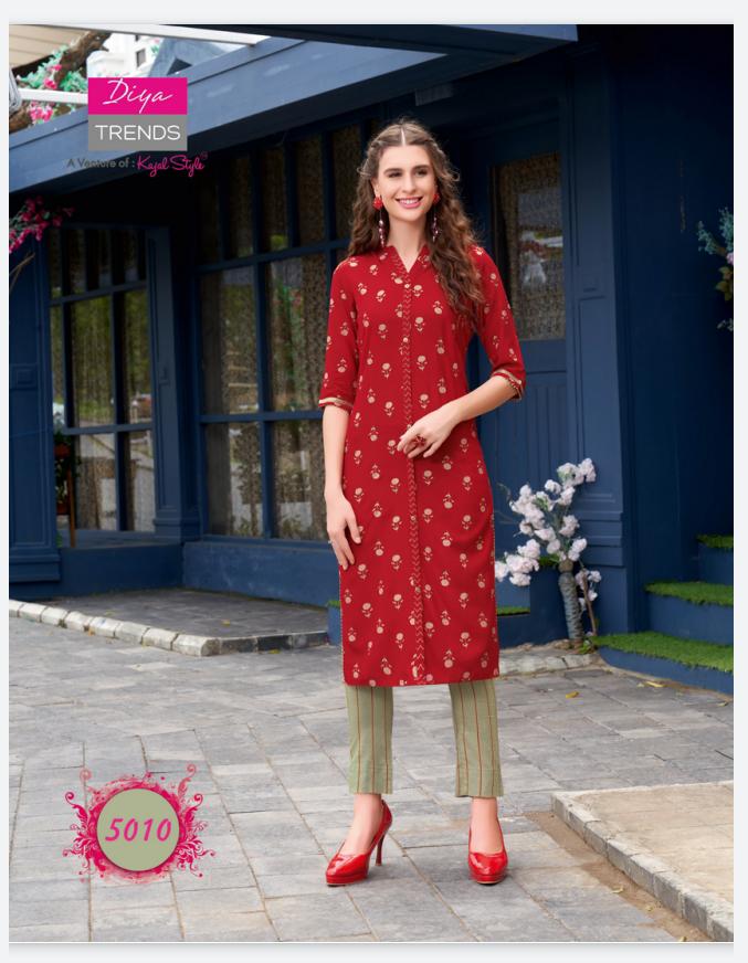 Diya Trends Fashionista Vol 1 Ethnic Wear Kurti With Bottom Catalog