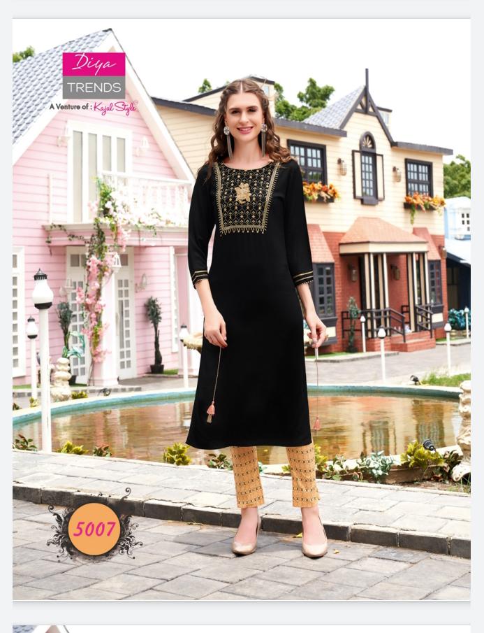 Diya Trends Fashionista Vol 1 Ethnic Wear Kurti With Bottom Catalog