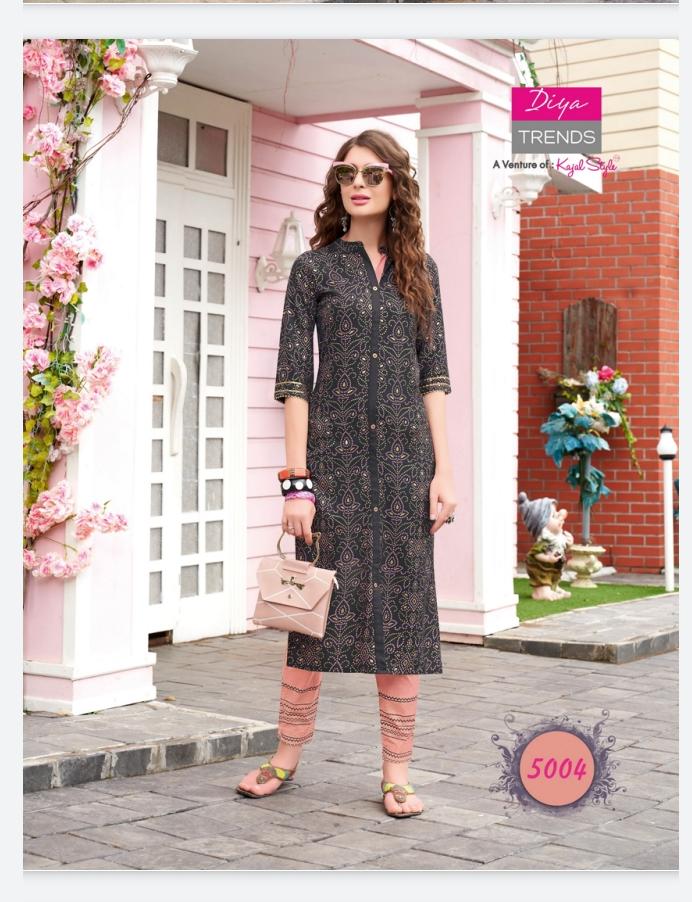 Diya Trends Fashionista Vol 1 Ethnic Wear Kurti With Bottom Catalog