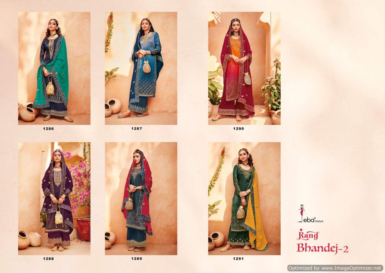 Eba Rang Bandhej Vol  2 Embroidery Wear Salwaar Kameez Catalog
