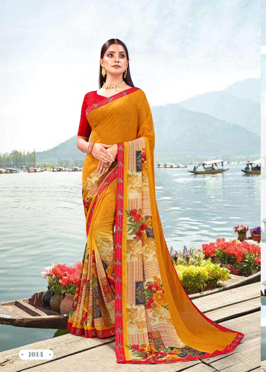 Fc Aavya Casual Wear Printed Sarees Catalog