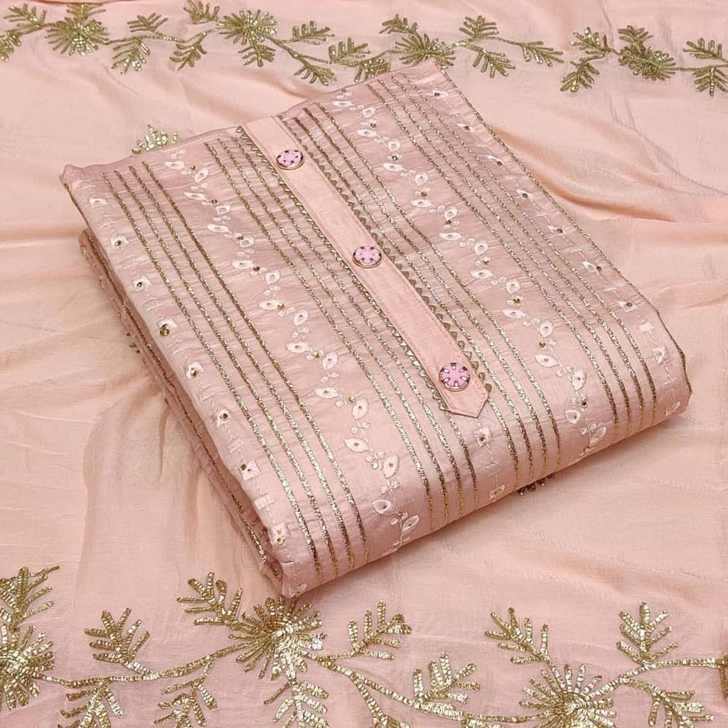 Fc Semi Modal Vol 6 Designer Gota Patti Work Dress Materials In Catalog