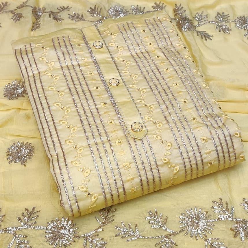 Fc Semi Modal Vol 6 Designer Gota Patti Work Dress Materials In Catalog