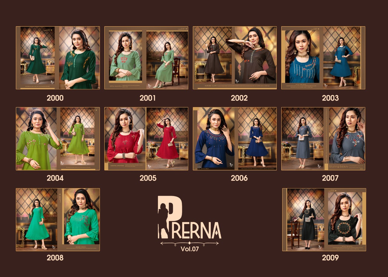 Premnath Prerna Vol. 7 Fancy Designer Kurti