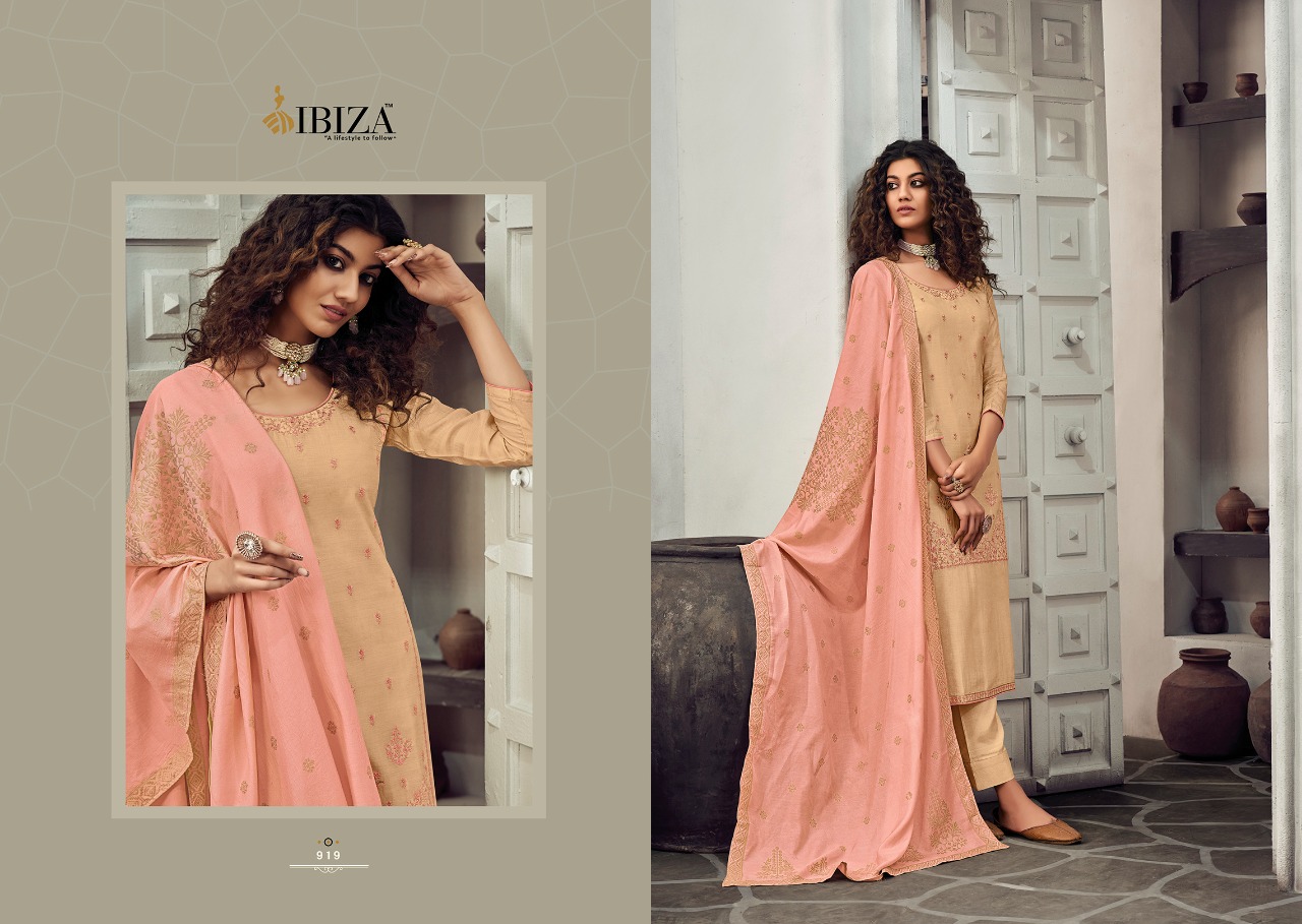 Ibiza Melissa Fancy Wear Embroidery Dress Material Catalog